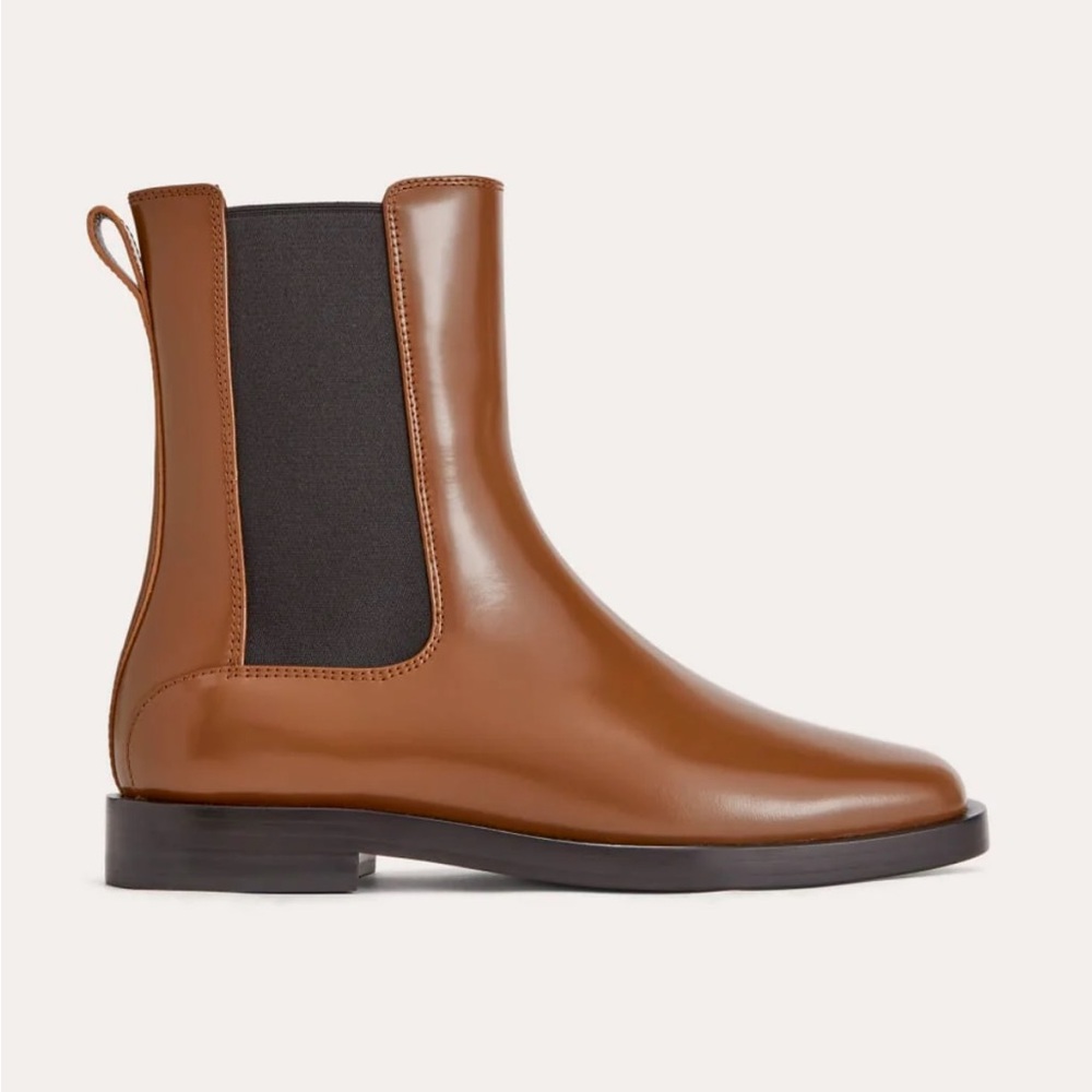 New Brown Leather Chelsea Boots- everlane
